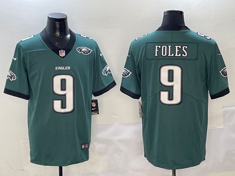 Men Philadelphia Eagles #9 Foles Green Second generation 2025 Nike Limited NFL Jersey style 5->philadelphia eagles->NFL Jersey